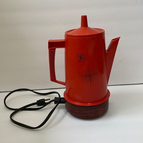 VINTAGE 70s‎ REGAL POLY PERK PERCOLATOR IN RED - Picture 1 of 6